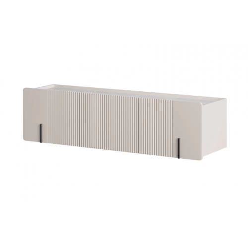 Szafka RTV Malmi 150 cm wisząca - kaszmir / crema bianca / czarny